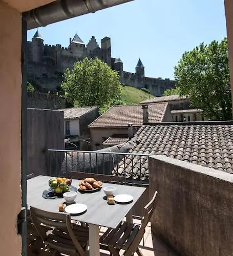 Le Saint Gimer - Vue Sur La Cite Medievale - Climatisation Carcassonne